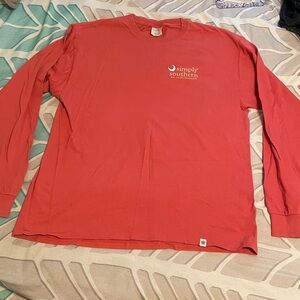 Simply Southern Coral Long Sleeve Tee